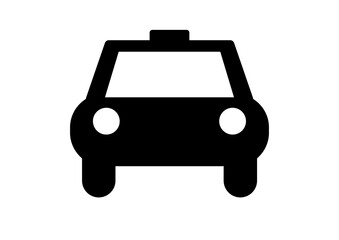 Stylish Taxi Icon for Urban Transportation Graphic Resources