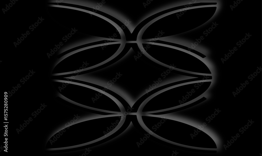 Poster dark abstract pattern of overlapping circles forming diamond shapes in a seamless design texture ele