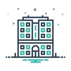 Fototapeta premium Mix icon for hotel
