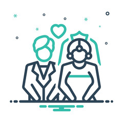 Mix icon for marriage
