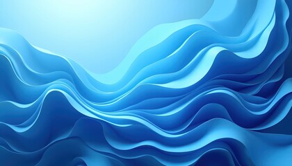 Fototapeta premium Contemporary abstract backdrop featuring fluid, layered blue textures