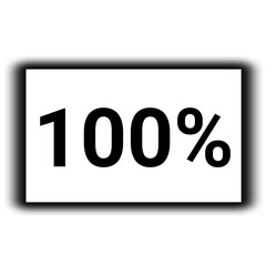 black color Discount and percent sign icon number 100%