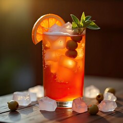 cocktail with lime and mint