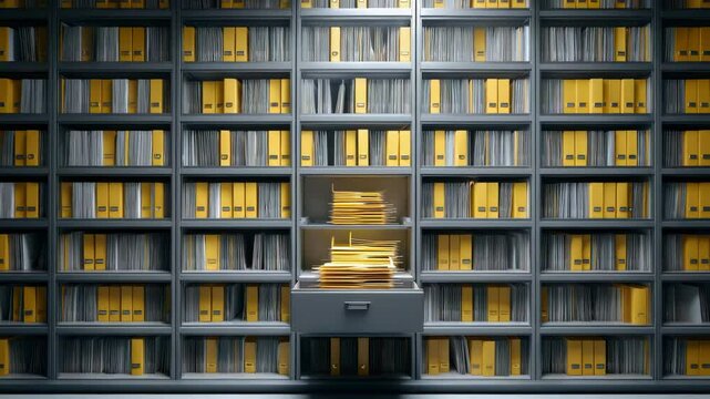 Endless archive of files and folders showcases organized data management system