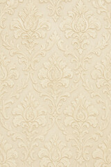 手仕事の質感のあるダマスク柄　高級アンティーク　アイボリー　ナチュラル　背景