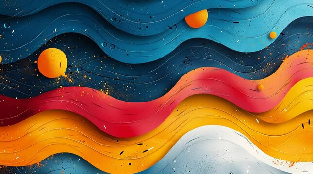 Vibrant Abstract Background with Flowing Organic Shapes and Bold Curves,Modern Flat Design Background in Teal and Navy with Minimalist Aesthetic,Colorful Abstract Canvas with Smooth Curves and Geometr