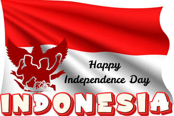 Celebrating Indonesian Independence Day A Waving Flag of Freedom and Unity