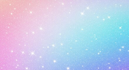 Colorful Pastel Galaxy with Twinkling Stars Background