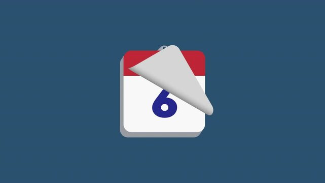 Animated calendar showing April 1 to 31. Perfect for schedule, planning, deadline, and time management. Clean flat design animation.