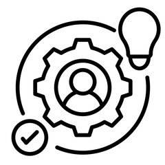 Competency Wheel  Icon Element For Design
