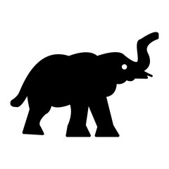 elephant silhouette icon design template	