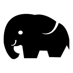 elephant silhouette icon design template	