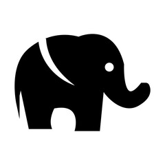 elephant silhouette icon design template	