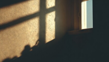Sunlight streams through a window