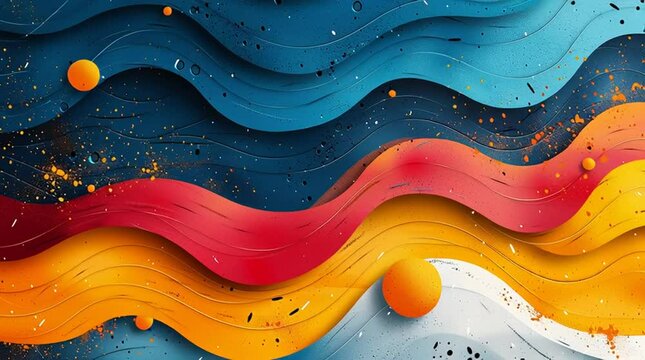Vibrant Abstract Background with Flowing Organic Shapes and Bold Curves,Modern Flat Design Background in Teal and Navy with Minimalist Aesthetic,Colorful Abstract Canvas with Smooth Curves and Geometr