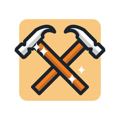 icon design hammer tools illustrations design