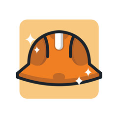 icon safety helmet design illustrations