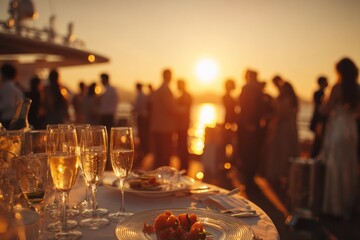 Sunset yacht party