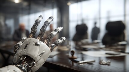 3D illustration of use of AI in companies

