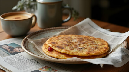 Flatbread with Chilled Yogurt and Hot Tea