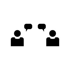 speak icon isolated sign symbol vector, flat black illustration for web and app..eps