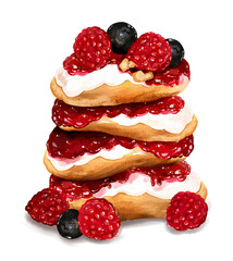 pancakes with berries