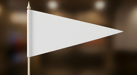Blank Pennant Flag Mockup Perfect for Your Design Presentation Branding Identity Template