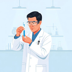 doctor with measuring cup