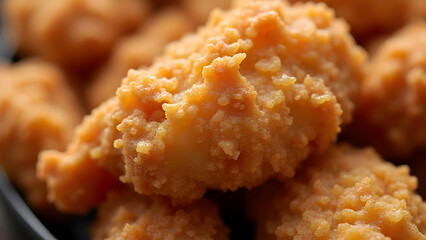 Close up of fried chicken wings with sauce