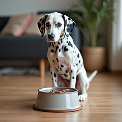 dog in a bowl