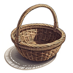 Fototapeta premium empty basket isolated on white