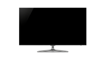 lcd or 4k led smart monitor isolated on white