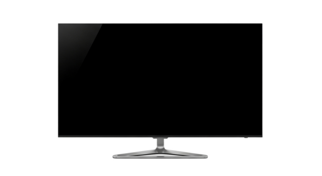 lcd or 4k led smart monitor isolated on white