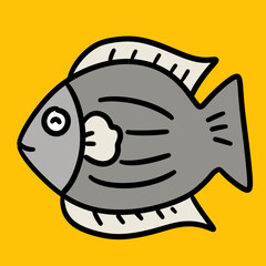 fresh and cute fish illustration design