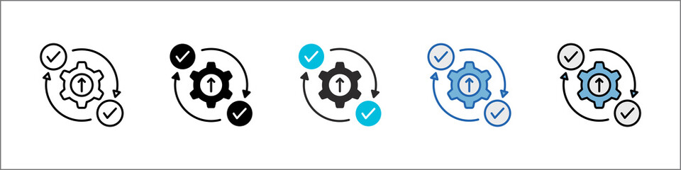 Optimization Icon Pack Multistyle Illustration