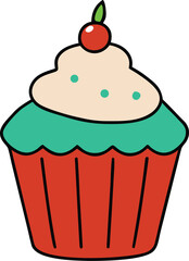 cupcake vector illustration muffin cup bakery