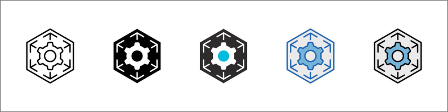 Scalability Icon Pack Multistyle Illustration