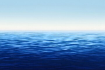 Obraz premium Calm Blue Ocean Water with Subtle Ripples Under a Light Sky in Minimalist Style