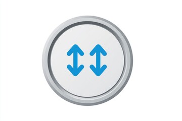 Circular elevator button with up/down arrows