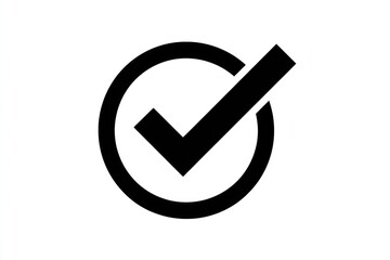 Simple black checkmark icon in a circle
