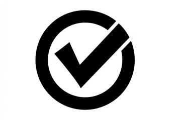 Black checkmark inside a circle