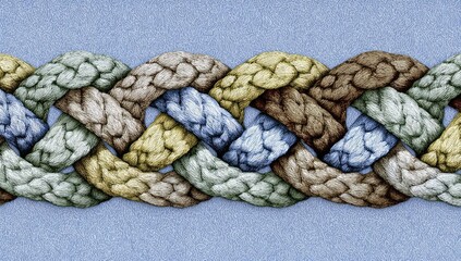 Intricate braided texture border