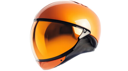 Paragliding helmet with aerodynamic shape and visor, background isolated on a Transparent background, PNG file.