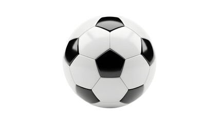 Fototapeta premium Soccer ball isolated on white background for sports equipment and recreation and fitness and game 100char on transparent background