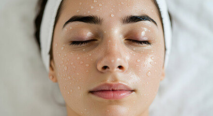 Radiant Skin Facial Treatment Spa Skincare Beauty Wellness Relaxation Serene Close Up