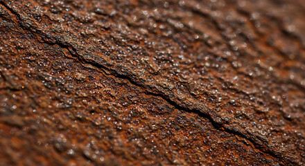 Close-up view of rusty metal surface with textured patterns.