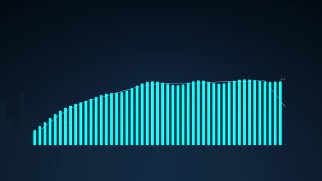 Abstract blue bar project