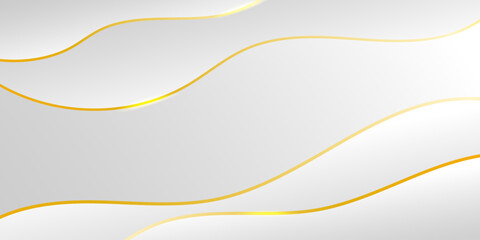 Luxury abstract gold and white, With style wave clean and futuristic, Suitable for background banner, Promotion, and ads.