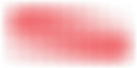 Abstract Red Halftone Pattern with Gradient Effect on White Background