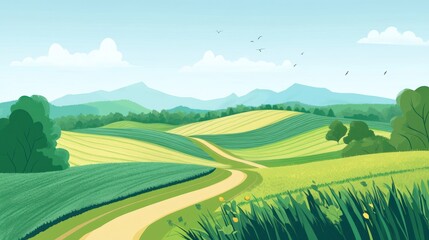 Scenic countryside landscape